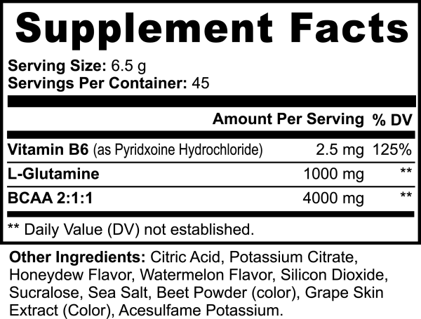 BCAA Post Workout Powder (Honeydew/Watermelon) - Image 2